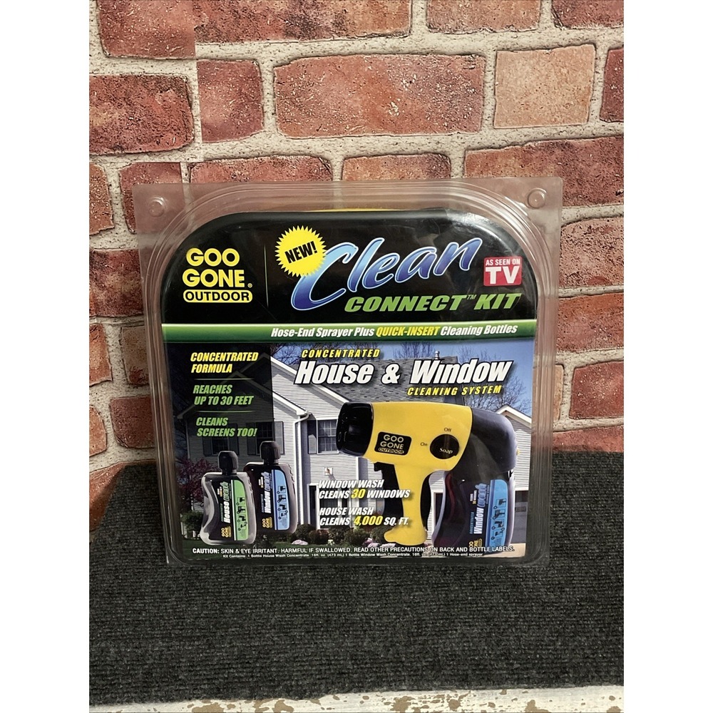 NOS Goo Gone Outdoor Clean Connect Kit House Window Cleaning System Sprayer